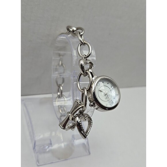 Ecclissi Sterling Silver .925 Heart Bracelet Watch Live Laugh Love New Battery - Picture 3 of 11